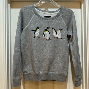 🐧AMERICAN EAGLE OUTFITTERS sequin penguin sweatshirt, XS